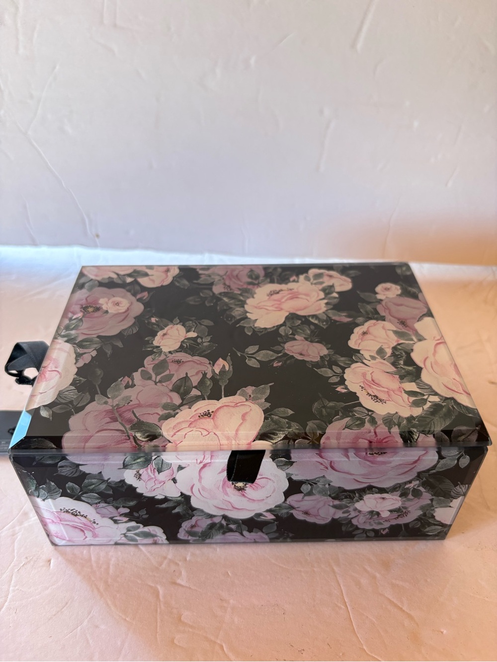 NWT - Rachel Zoe Glossy Resin Trinket Jewelry Box w/ Velvet Interior